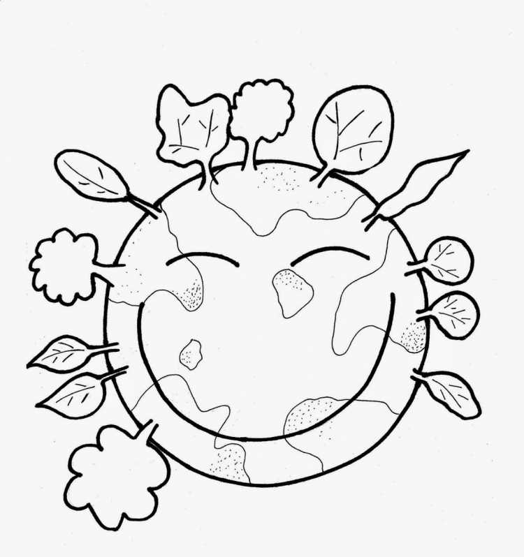 Поделки день земли раскраска