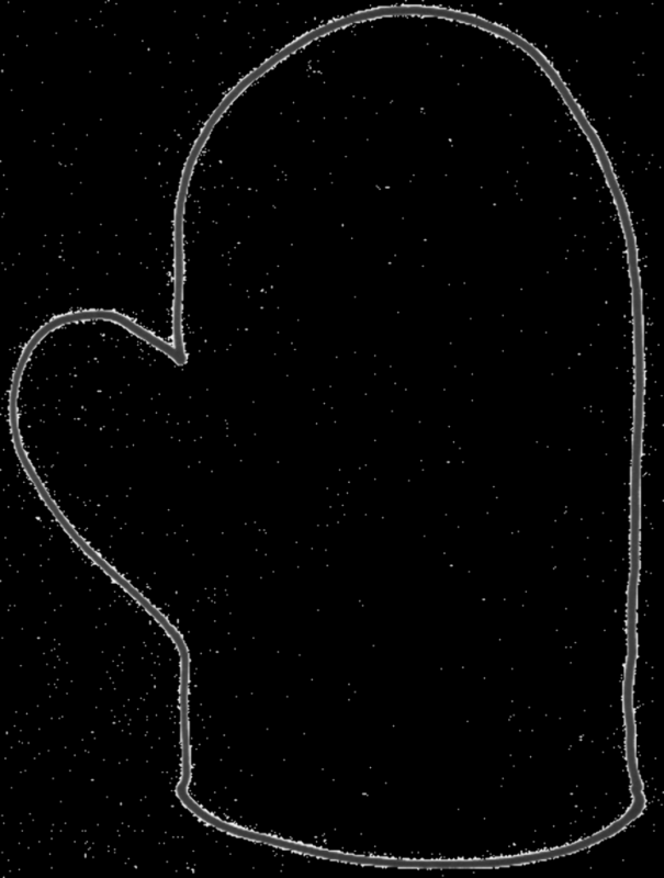 Рукавица трафарет