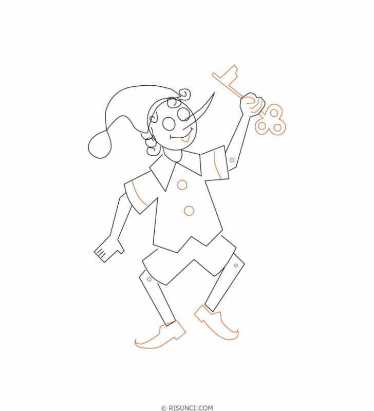 Сказка Пиноккио раскраска