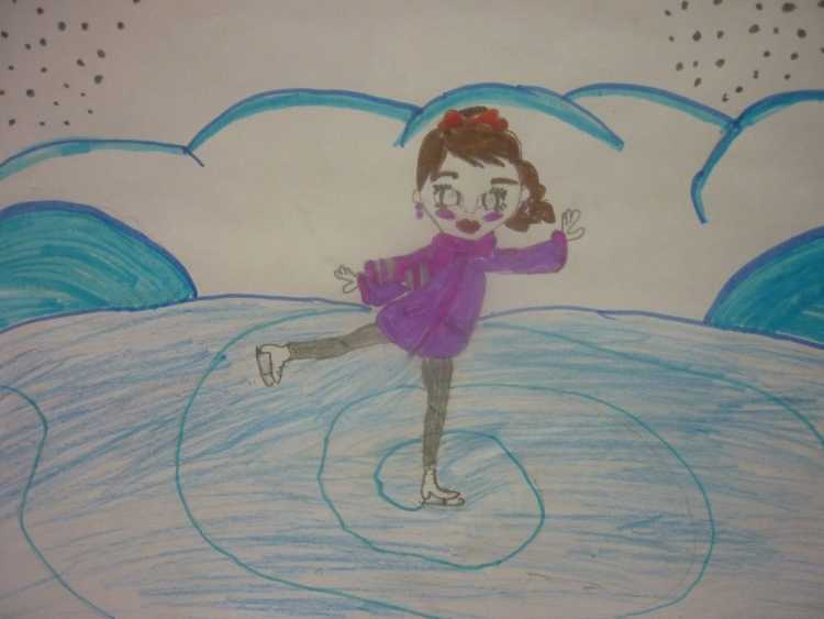 Рисунок на тему как я провел зимние каникулы