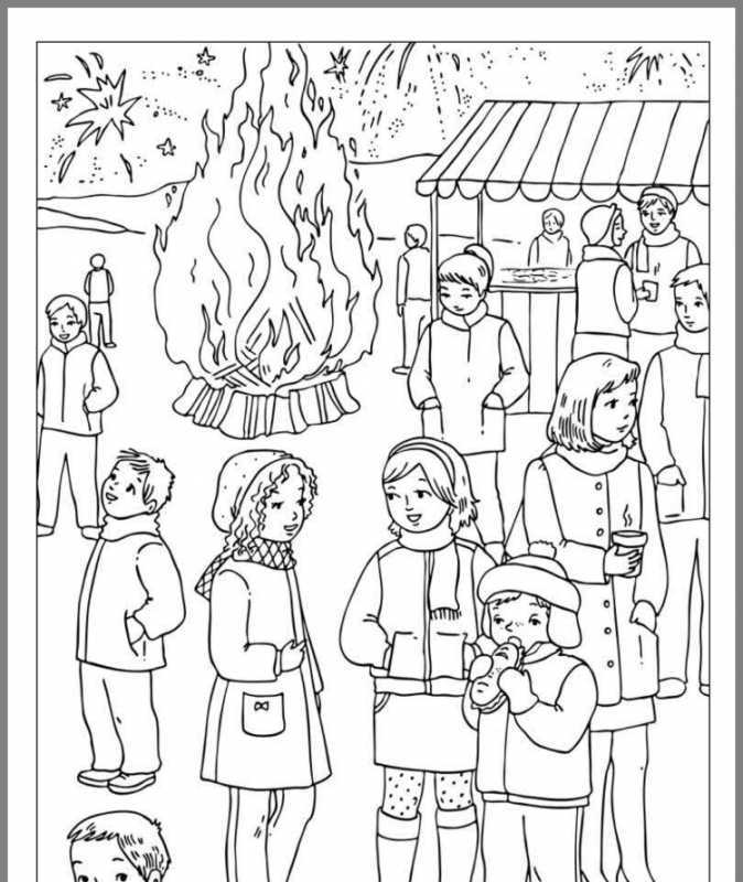 Пирожок раскраска для детей