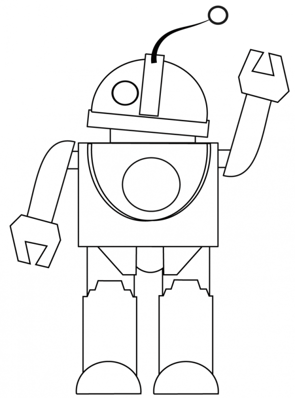 Робот раскраска для детей