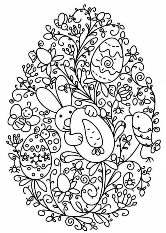 Раскраски пасхальные для детей