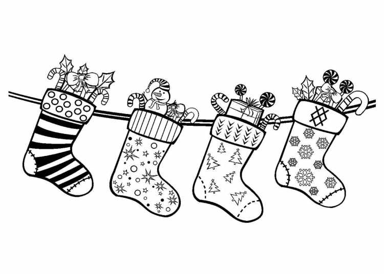 Раскраска Рождественский Лосик