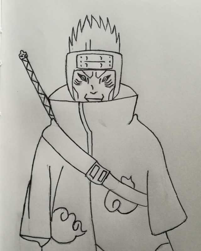 Рисунки аниме Наруто Кисаме