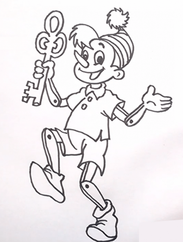 Раскраска. Пиноккио
