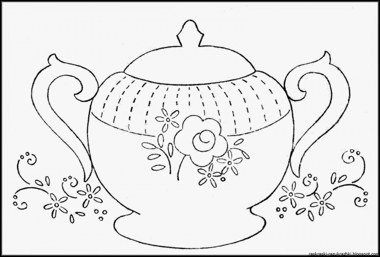 Посуда по точкам для детей