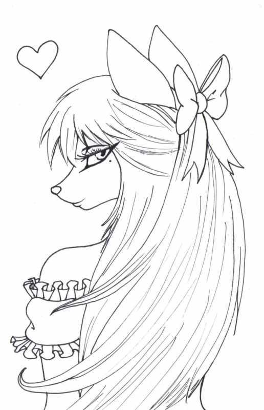Раскраски для девочек волки