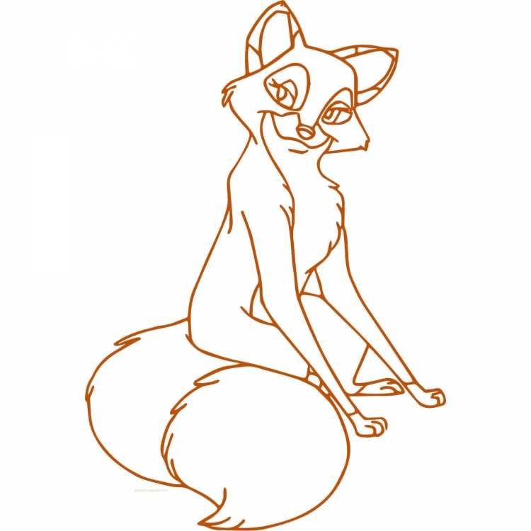 Раскраска лисы