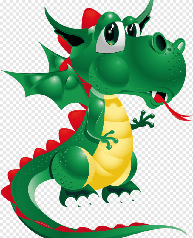 Дракон для рисования для детей