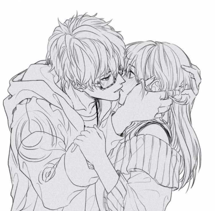 Аниме романтика карандашом
