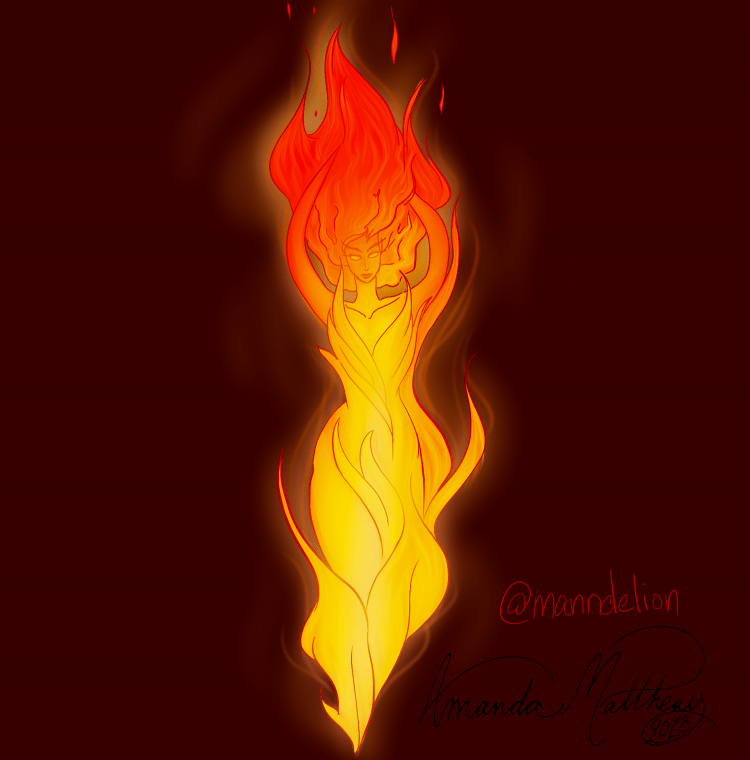 Огонь из аниме