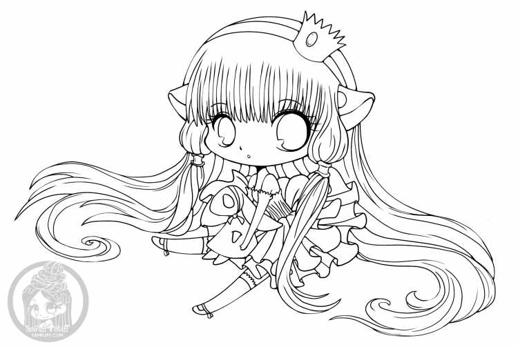 Чибики раскраска