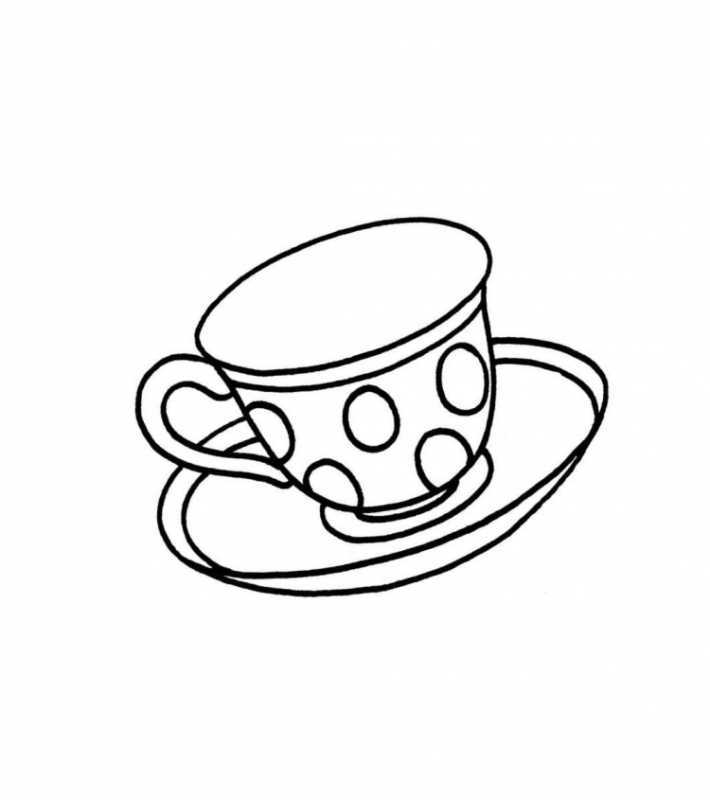 Чашка с блюдцем для раскрашивания