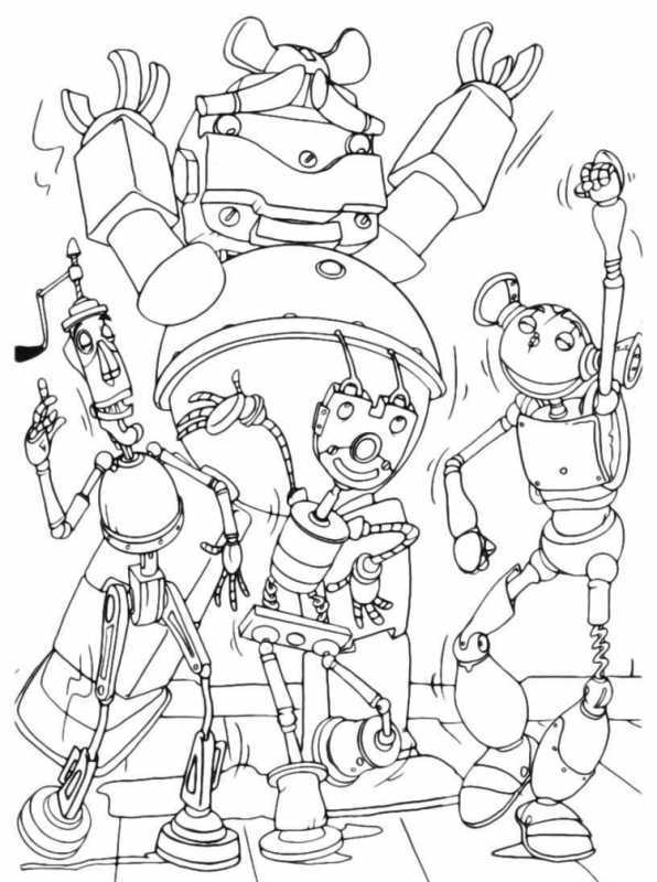 Робот раскраска для детей