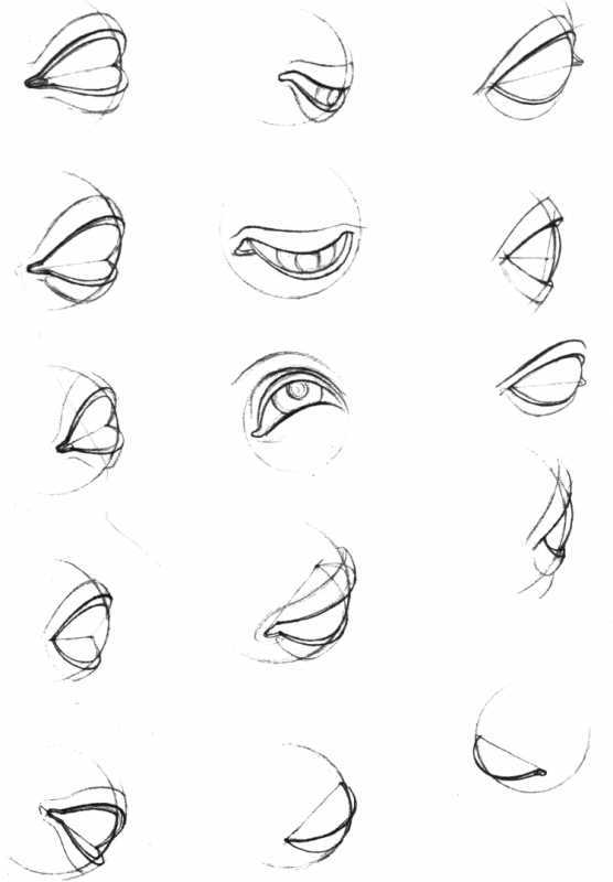 Уроки рисования частей лица