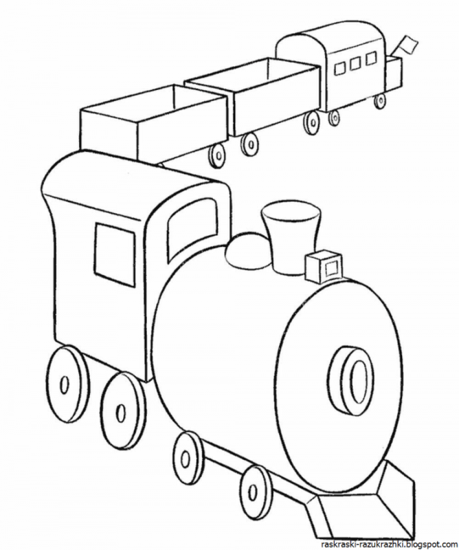 Раскраска паровозик