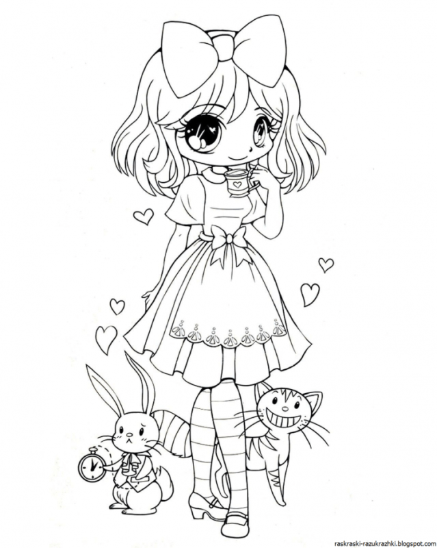02 Чиби раскраска