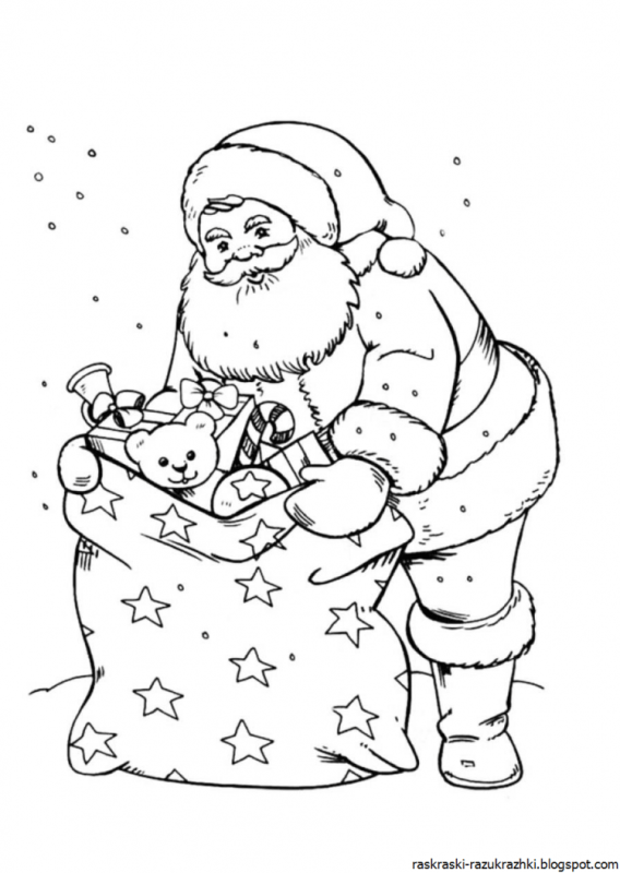 Новогодняя раскраска