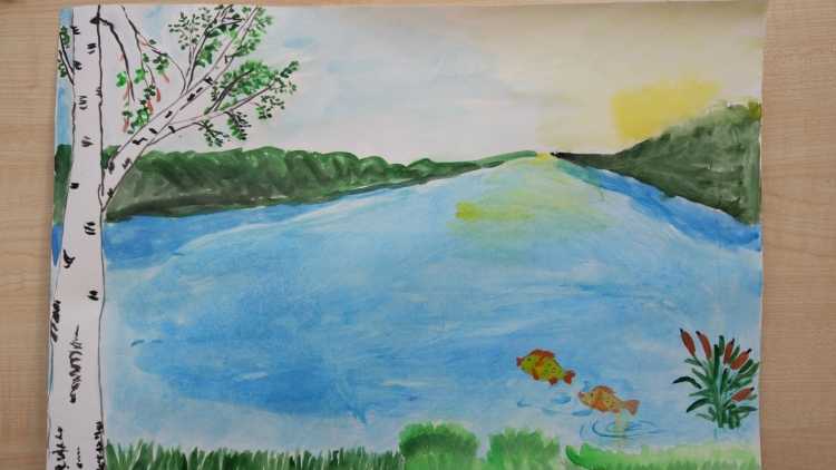 Рисунок на тему родные просторы для детей