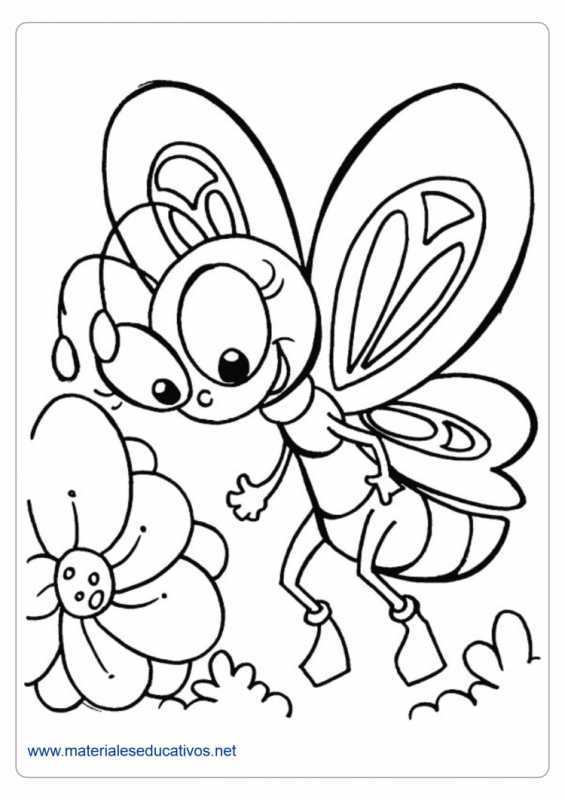 Насекомые для раскрашивания детям