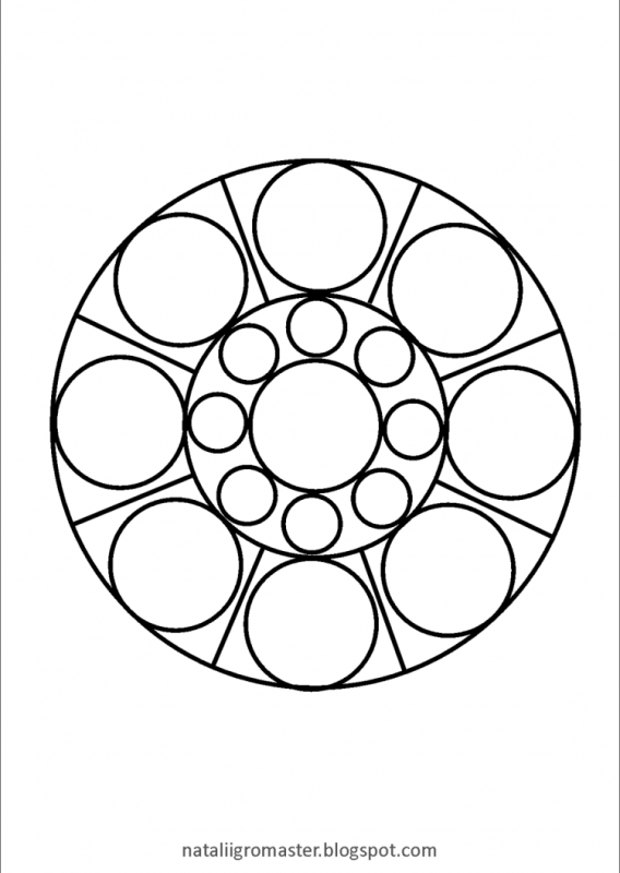 Декоративное рисование узор в круге