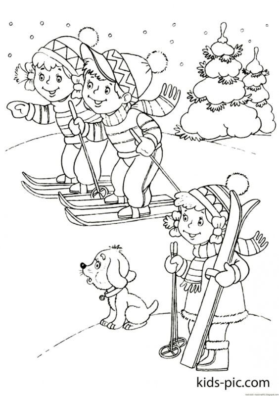 Зимние Рождественские раскраски