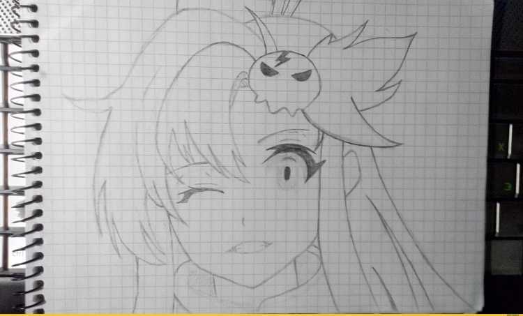 Аниме на листе нарисовать