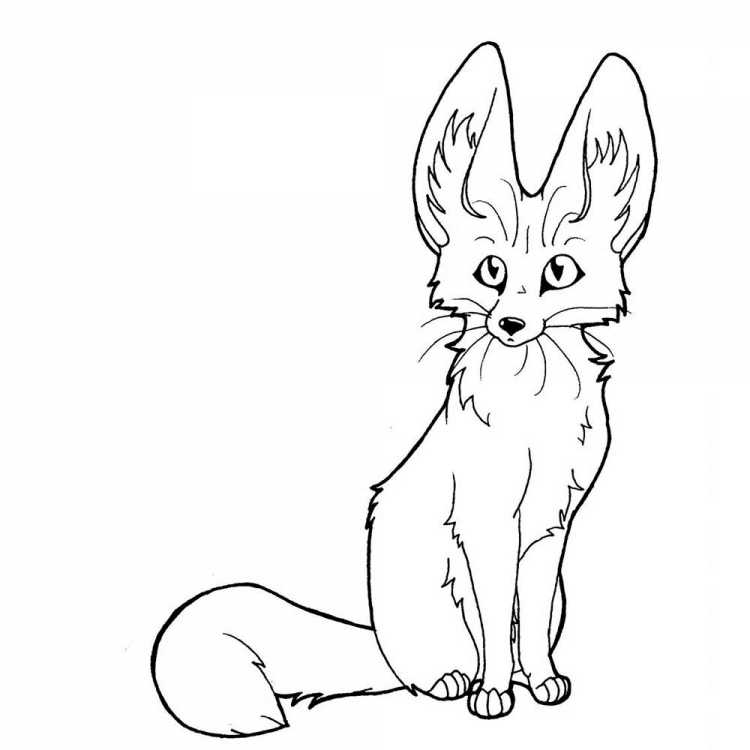 Раскраска Лисенок