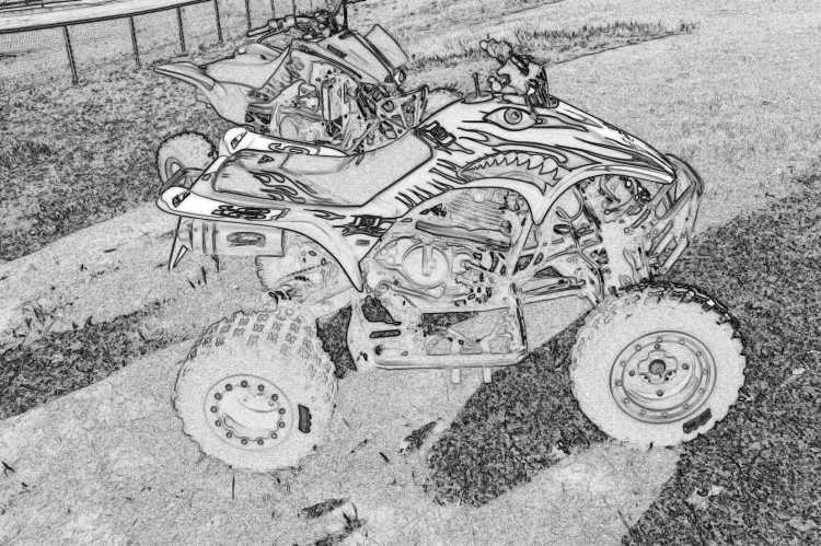 Квадроциклист контур