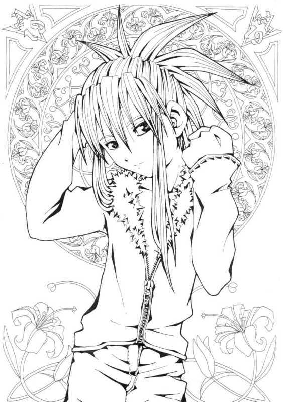 Раскраски для девочек аниме