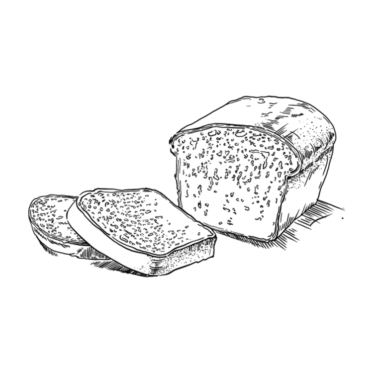 Буханка хлеба рисунок
