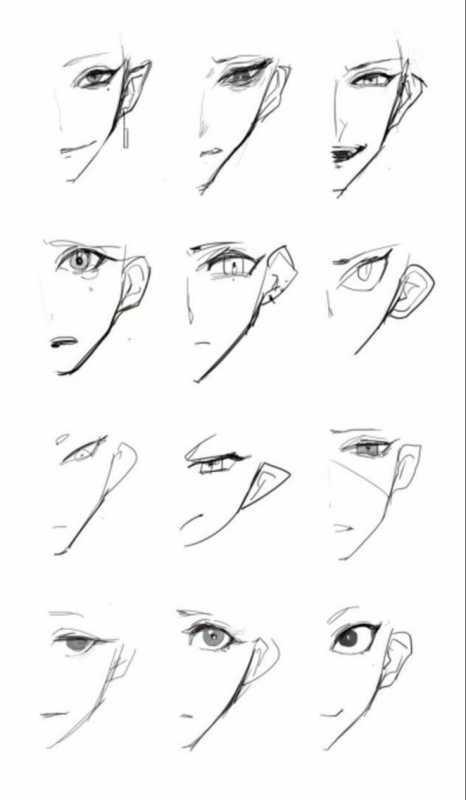 Форма лица для рисования аниме