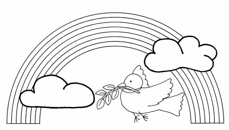 Радуга раскраска для детей