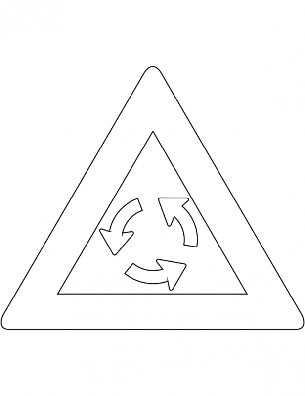 Дорожные знаки для детей контуры