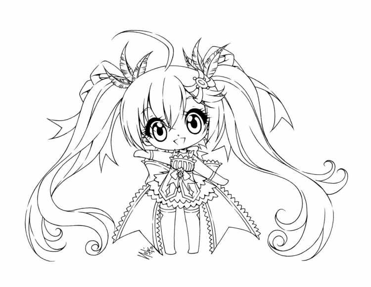 Раскраски аниме Чиби