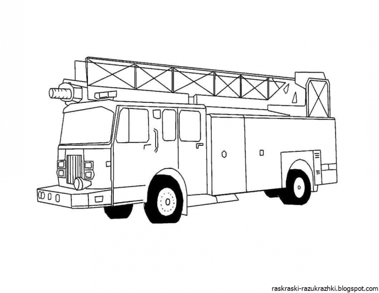 Пожарная машина мультяшная