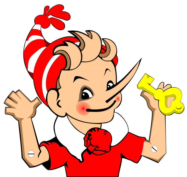 Буратино. Раскраска.