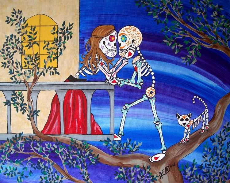 Ромео и Джульетта череп