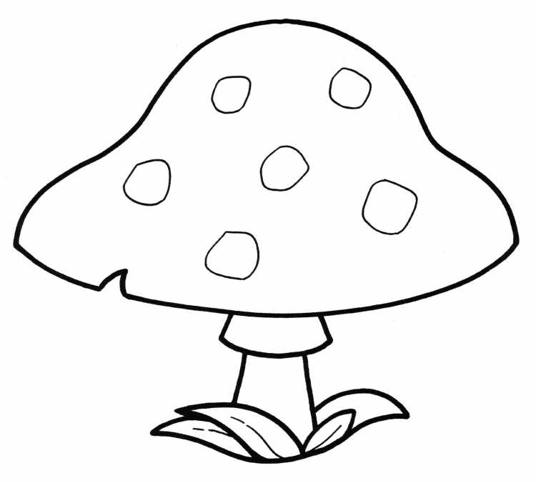 Гриб раскраска