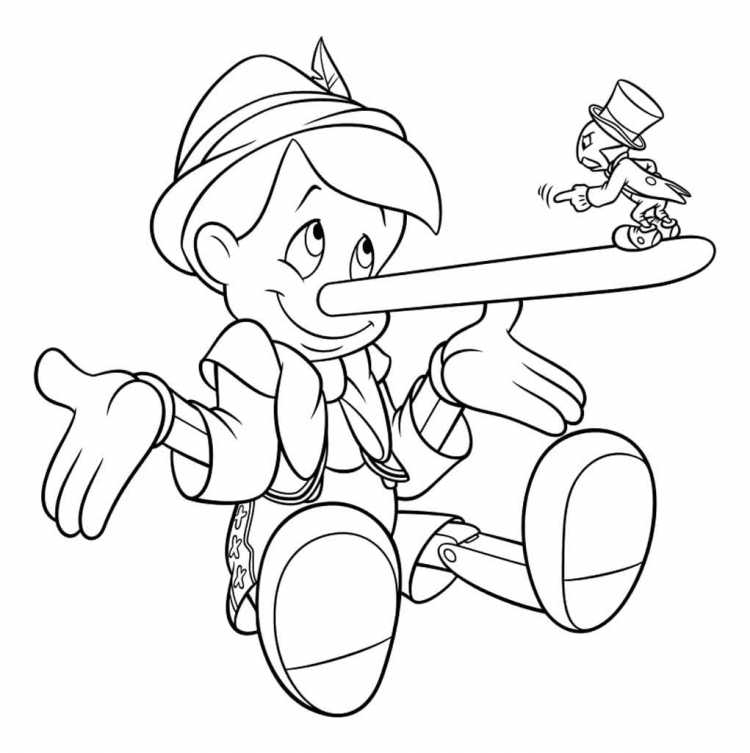 Буратино рисунок карандашом