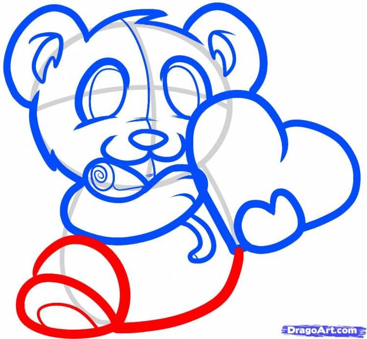 Легкие рисунки мишки