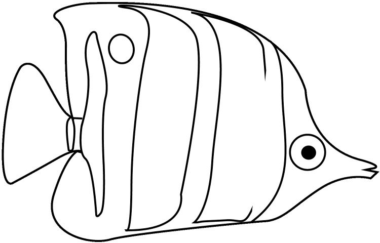 Раскраска рыбка