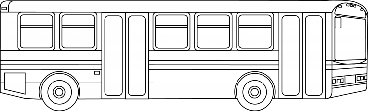 Раскраска автобус 4-5 лет