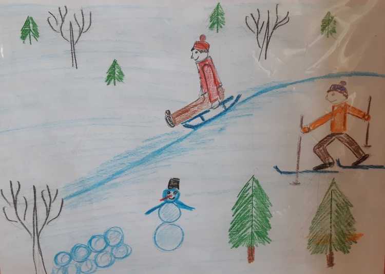 Композиция зимние забавы
