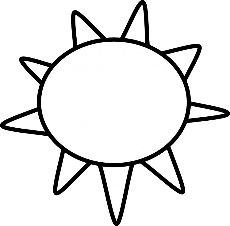 Открытка раскраска солнышко в кепке