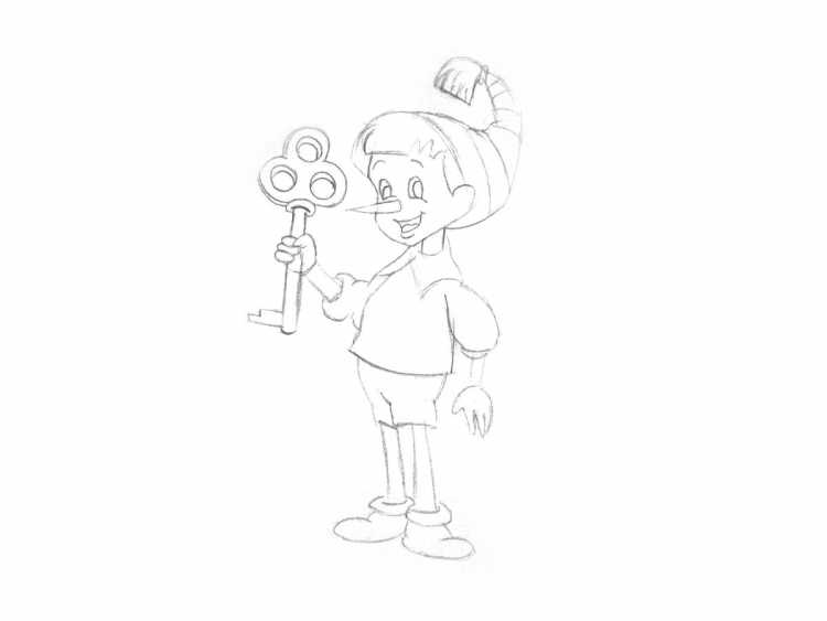 Раскраска. Пиноккио