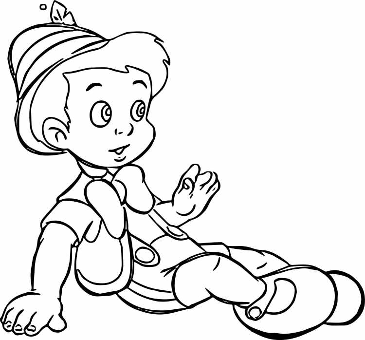 Пиноккио раскраска для детей