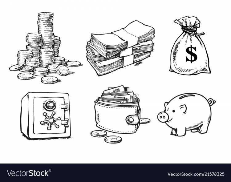 Деньги для игры черно белые