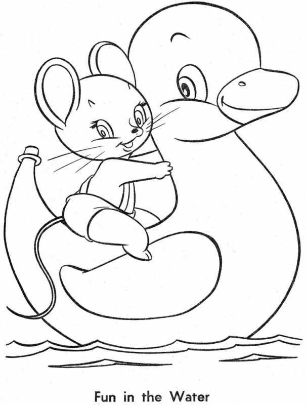 Мышка с мышатами раскраска